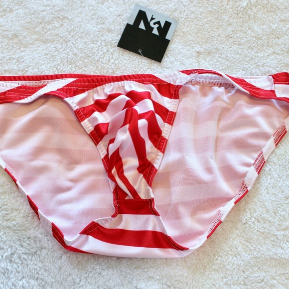 N2N Bodywear Red/White Striped Uncle Sam Bikini - Picture 4 of 6